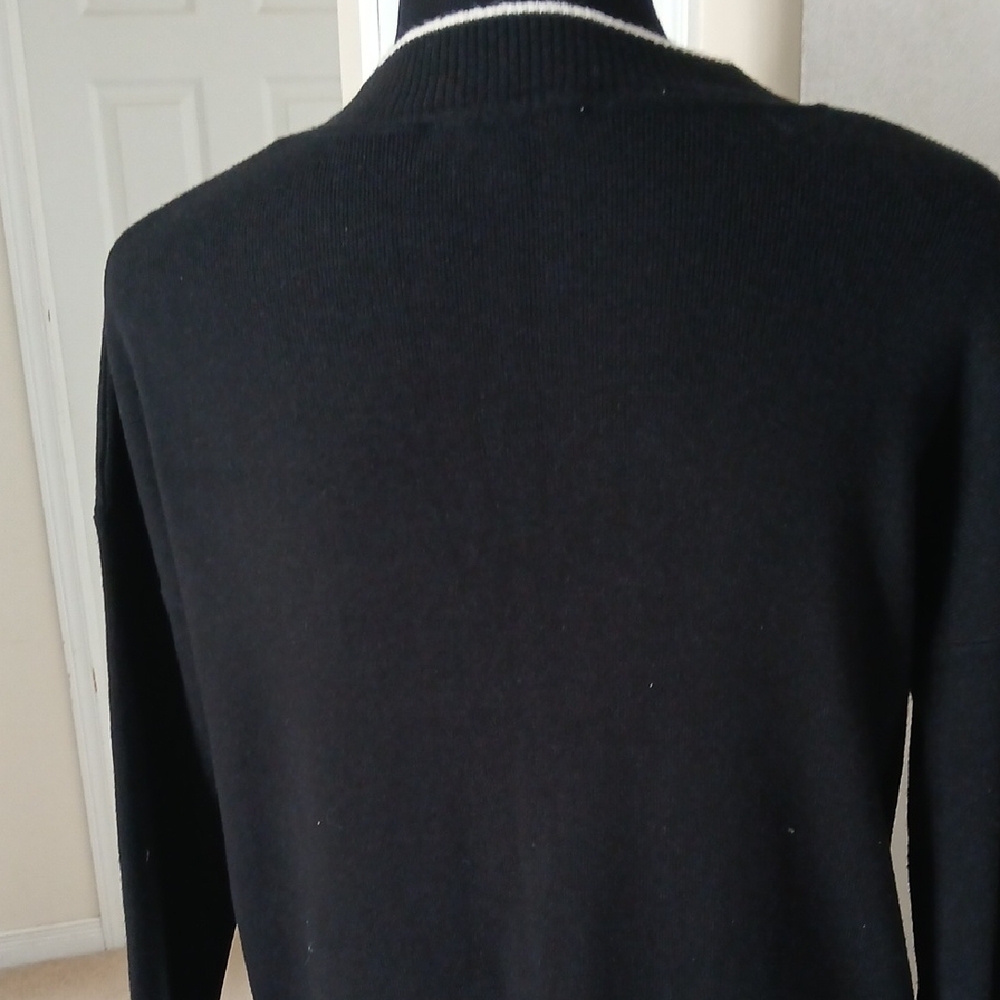 Chic Black Ruffle Long Sleeve Knit Dress - Picture 7 of 11